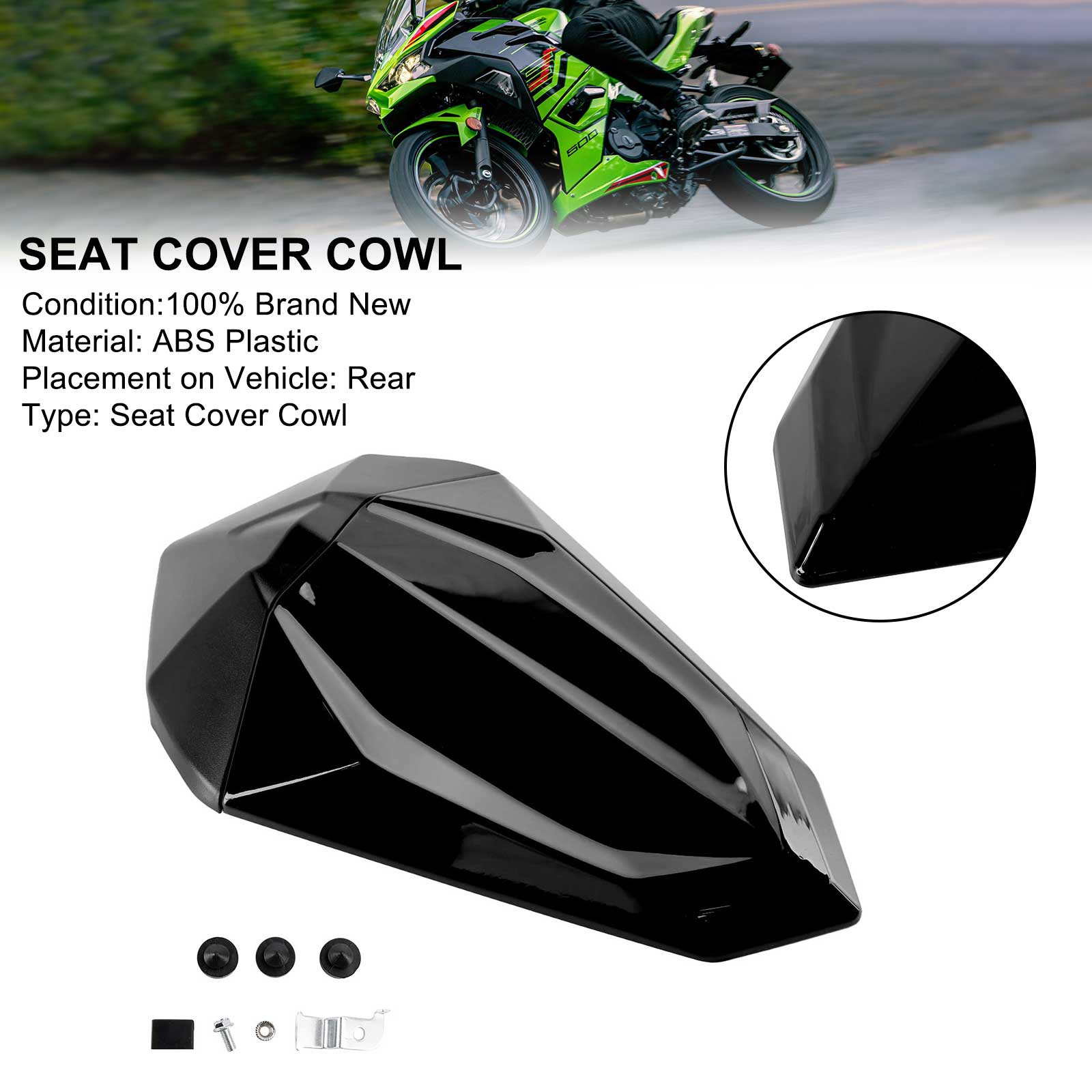 2024-2025 Kawasaki Ninja 500 EX500R Z500 Tail Rear Seat Fairing Cowl