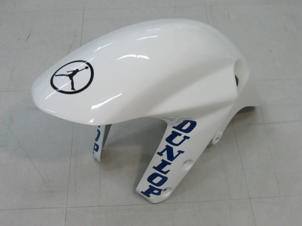 2004-2005 GSXR 600/750 White Blue Bodywork Fairing ABS Injection Molded Plastics Set Generic