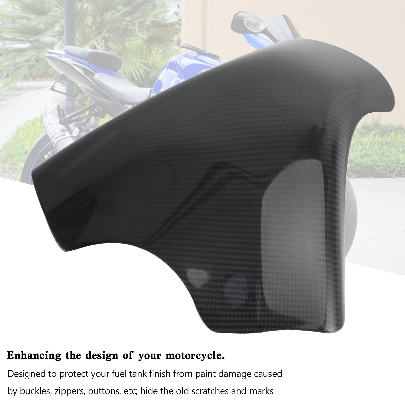 2006-2007 Suzuki GSXR600 GSXR 750 Carbon Gas Tank Cover Fairing Protector