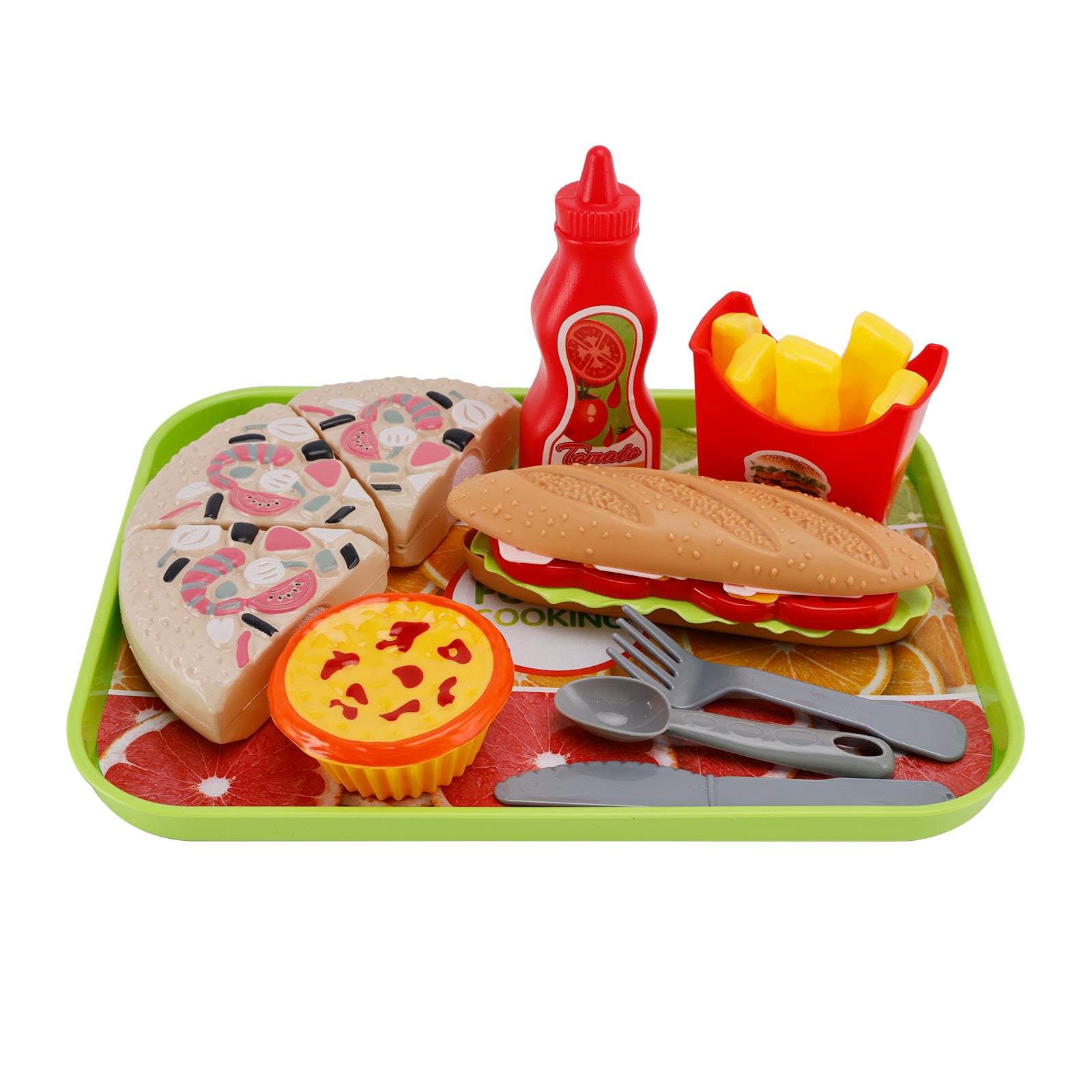 Pizza Eitaart Hotdog Frietjes Speelvoedsel Keukenset Kinderen Speelgoedset voor kinderen
