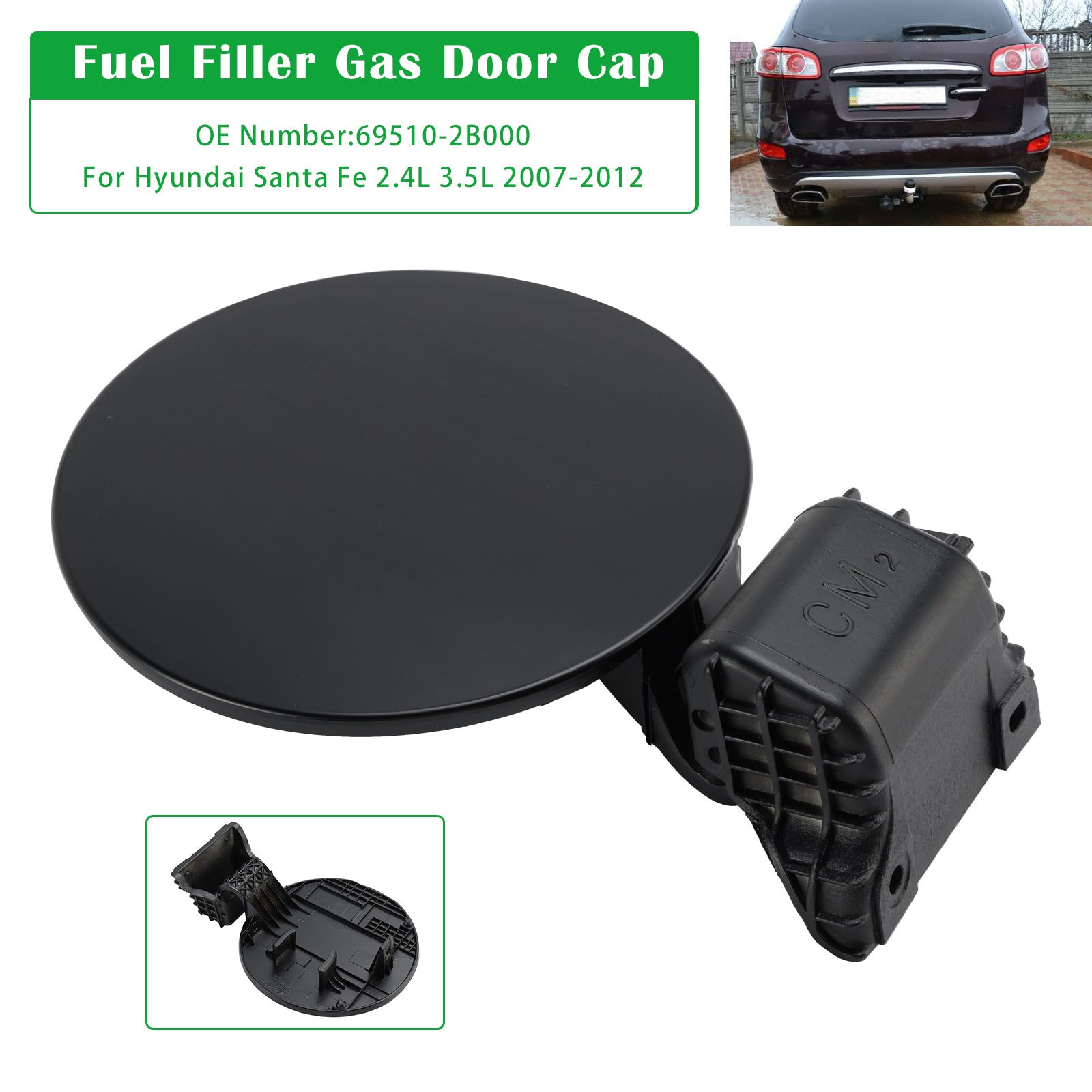 2007-2012  Hyundai Santa Fe 2.4L 3.5L Fuel Filler Gas Door Cap 69510-2B000