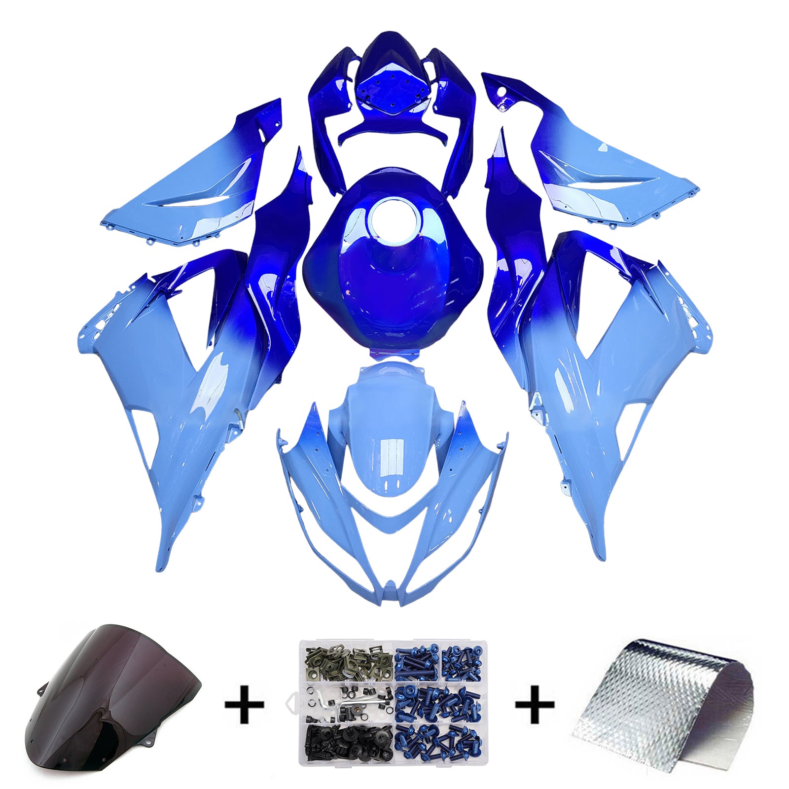 Kit de carénage injection de carrosserie en plastique ABS FAX pour Kawasaki ZX6R 636 2013-2018