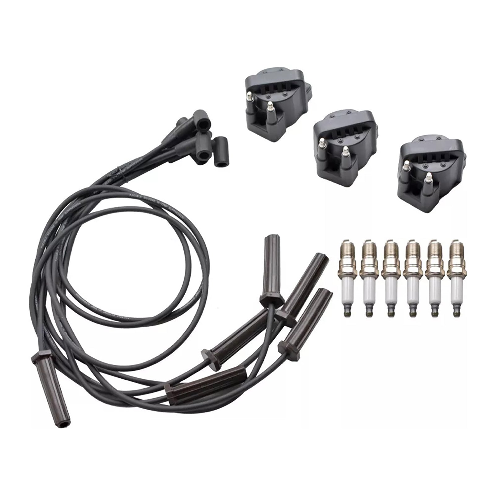 2007-2008 Buick Lucerne 3.8L V6 6 bujías+3 bobinas de encendido DR39 +6 cables 19353734 10472401