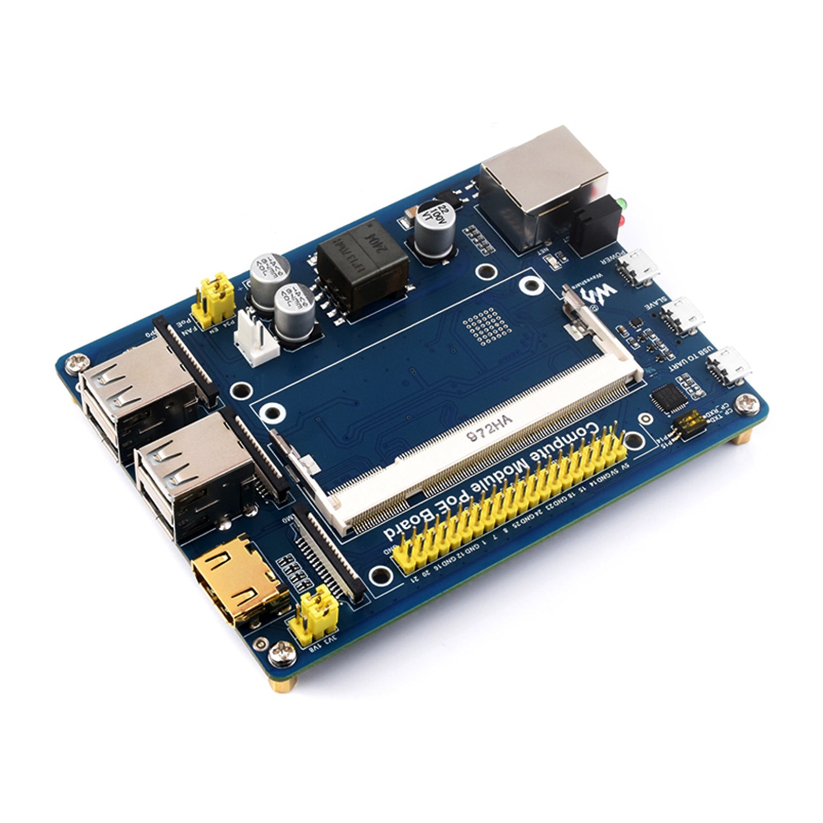 Carte d'extension de Module de calcul Raspberry Pi CM4S/CM3, plinthe, alimentation POE