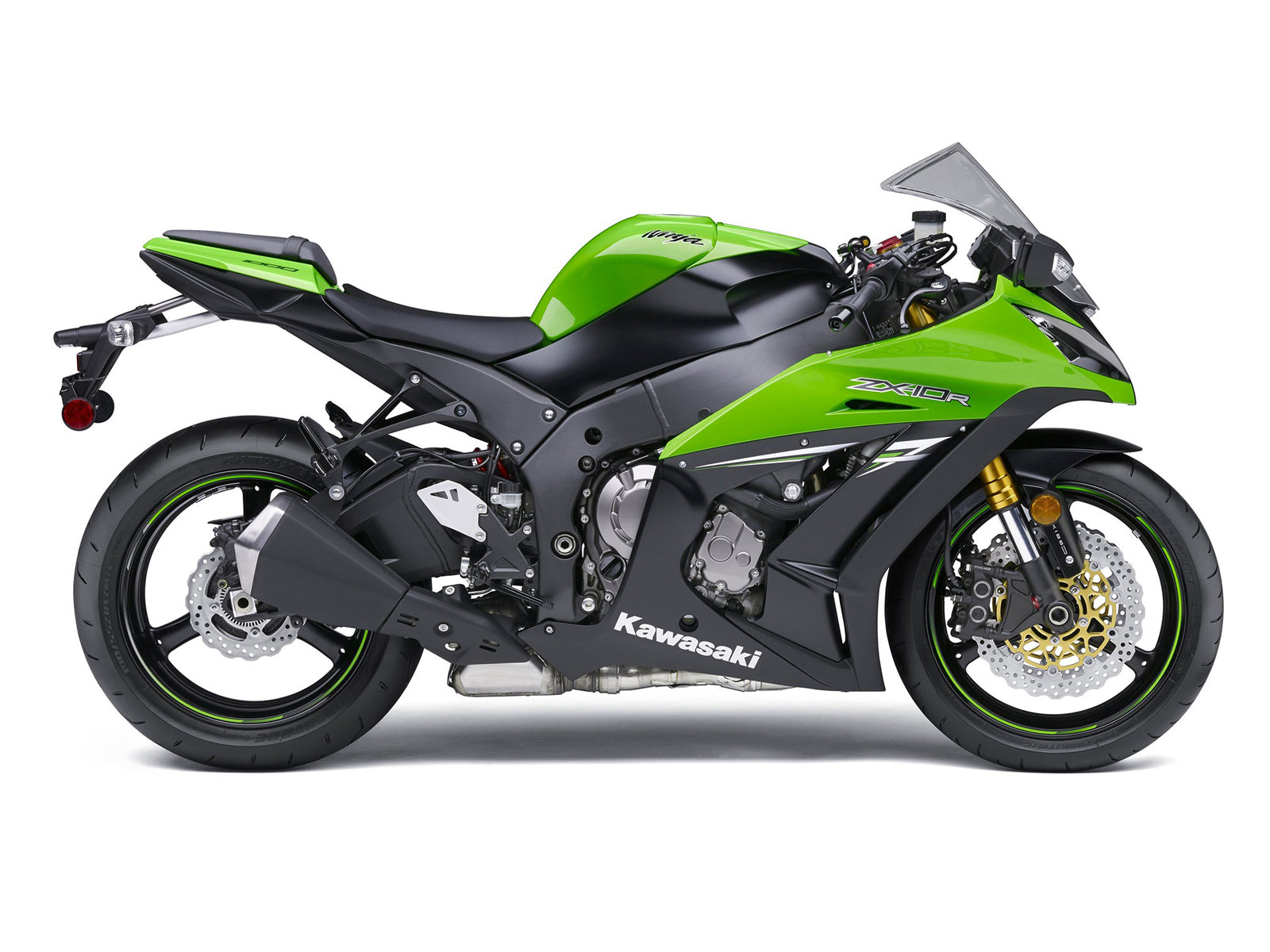 2011-2015 Ninja ZX10R Green Black Bodywork Fairing ABS Injection Molded Plastics Set 8# Generic