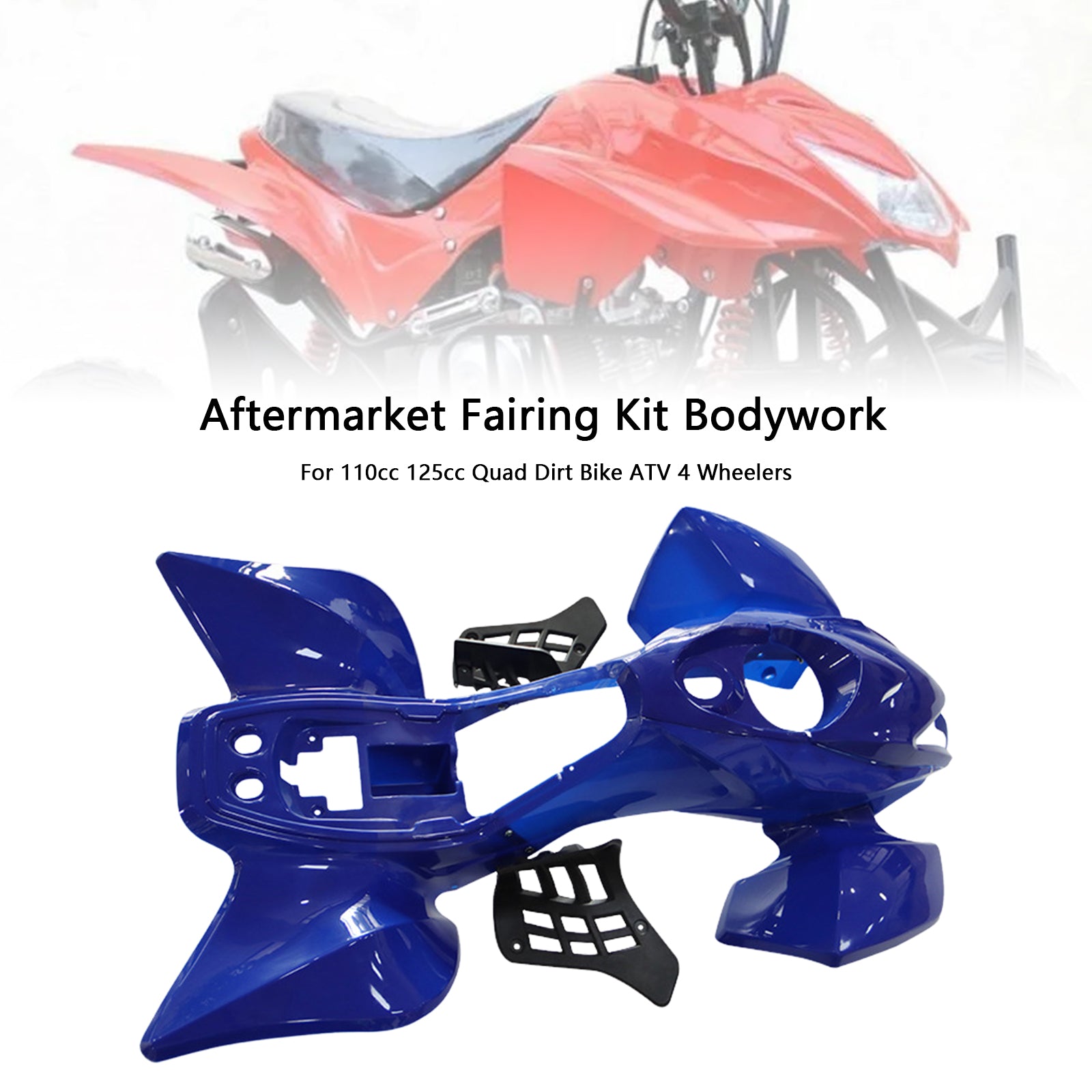 Plastics Fairing Fender Guards Cover Kit 125cc Tiger Quad Dirt Bike ATV Blue