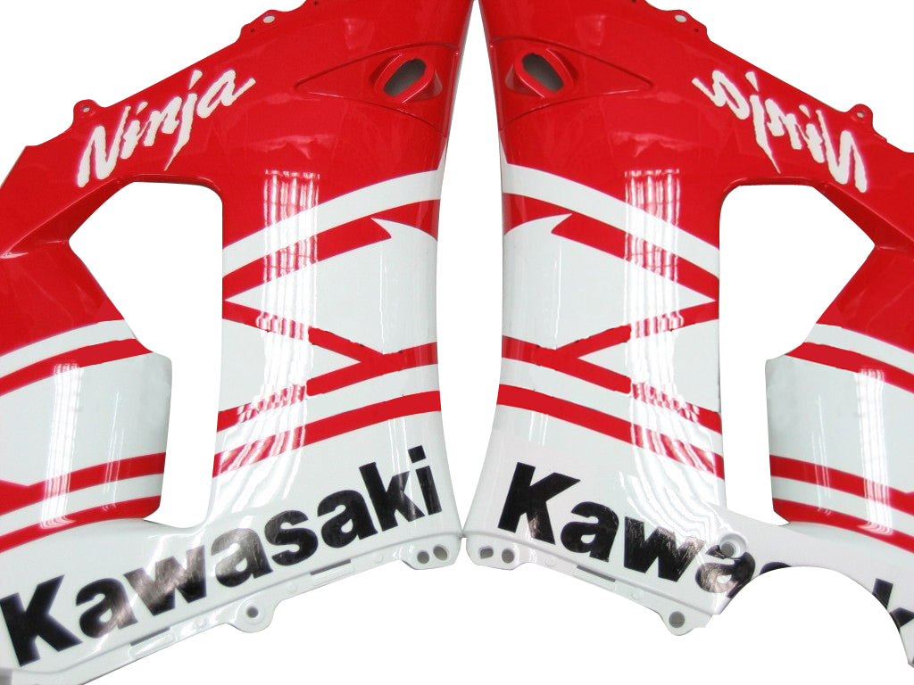 2005-2006 Kawasaki ZX6R 636 Fairings Red White Black Ninja Racing Generic