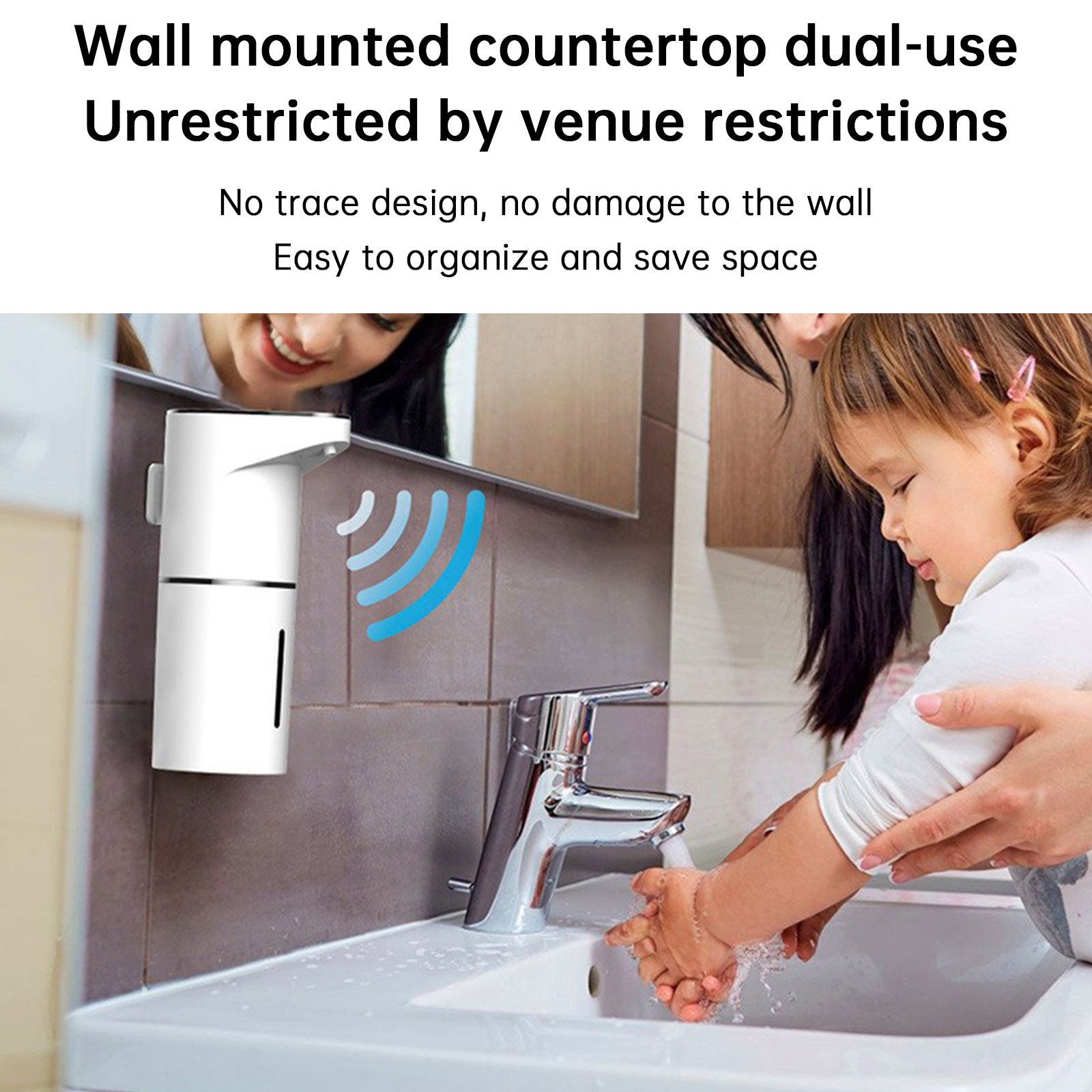 Wall Mount Touchless Auto Hand Soap Dispenser Rechargeable 3 Gear Adjustable