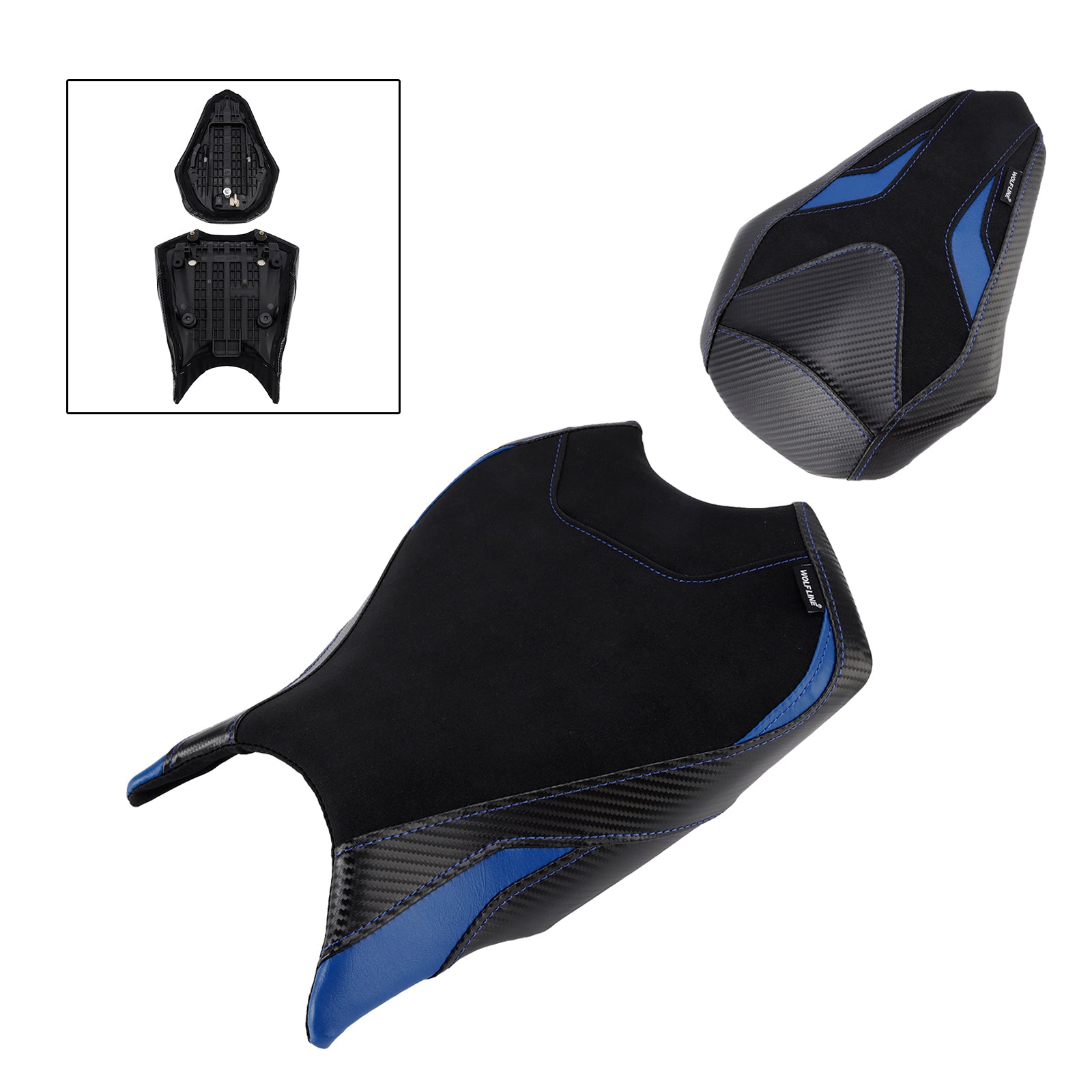 Front&Rear Raider Passenger Cushion Kit Blue For Honda Cbr250Rr 2017-2024 2023