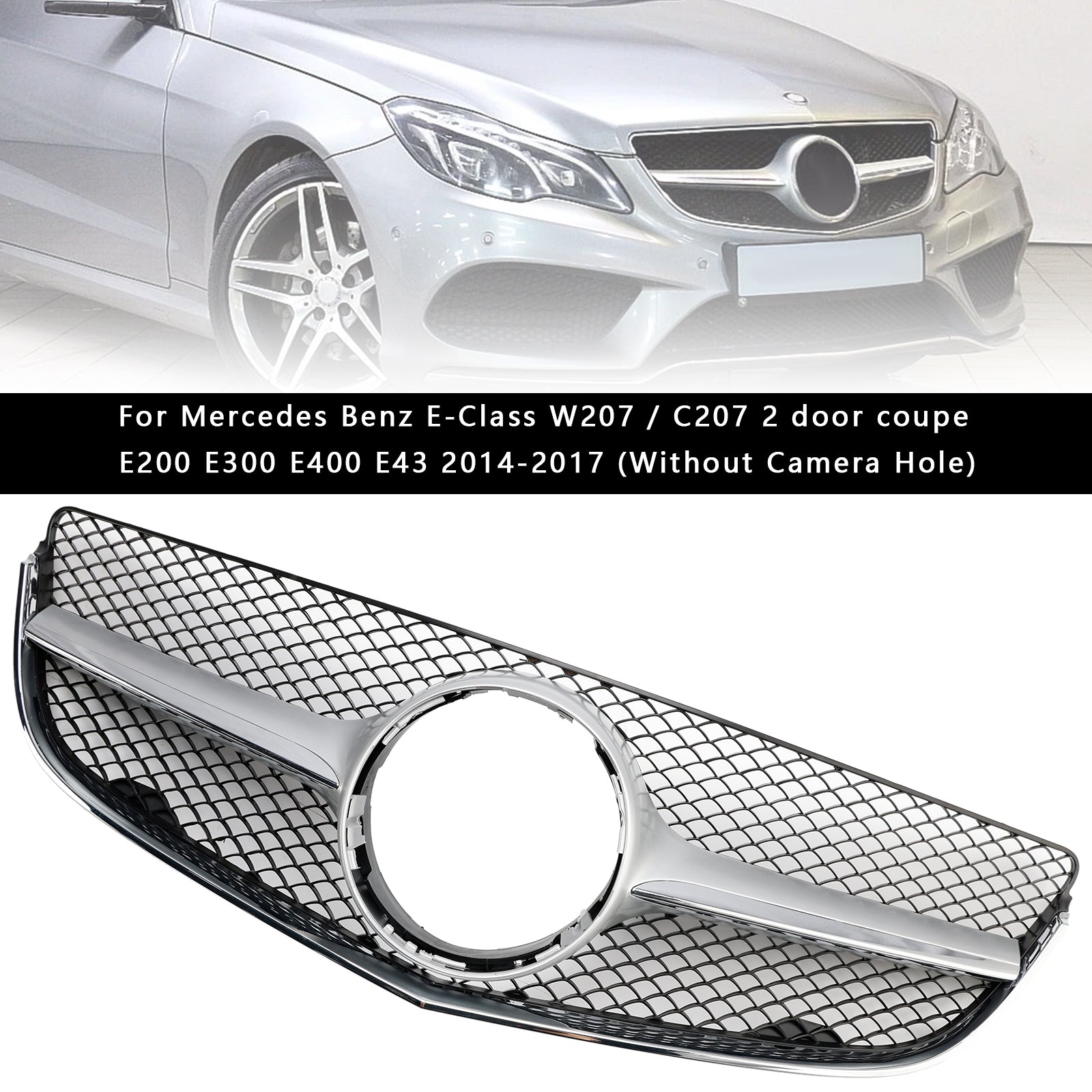 Mercedes-Benz Classe E (2014, 2015, 2016, 2017) W207 Calandre de pare-chocs avant de coupé