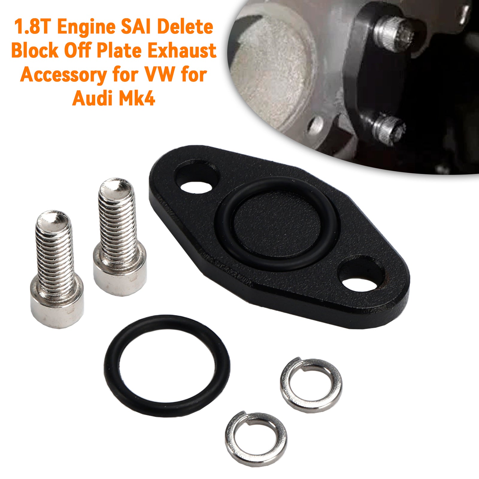 1.8T Engine SAI Delete Block Off Plate Exhaust Accessory for VW for Audi Mk4