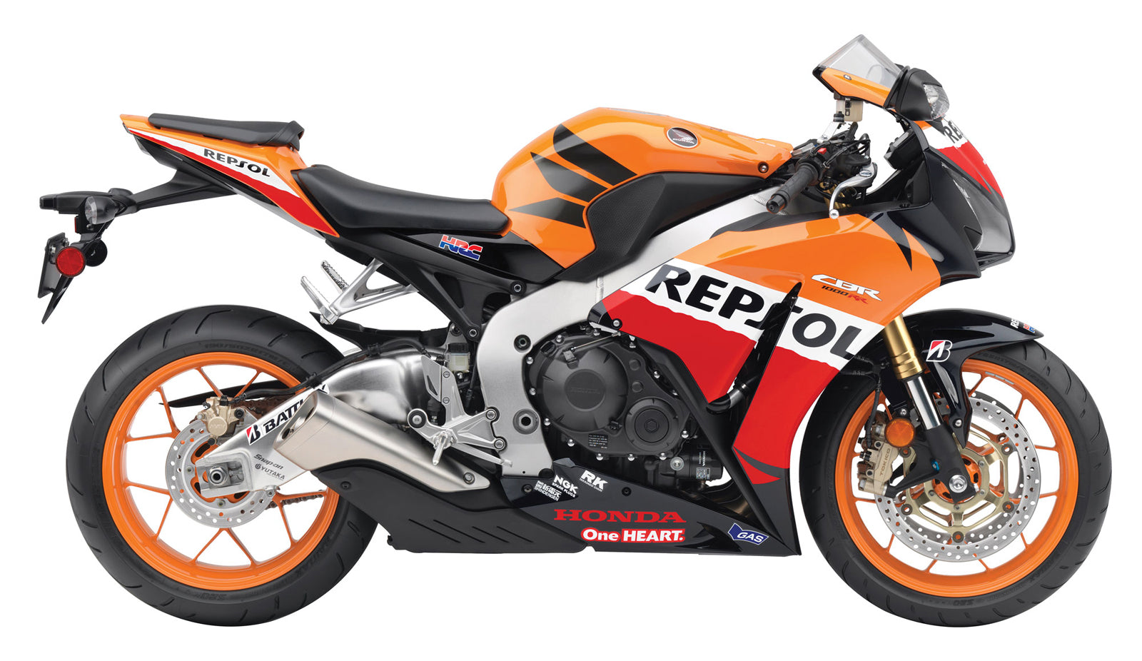 2012-2016 Honda CBR1000RR Repsol oranje racestroomlijnkappen algemeen