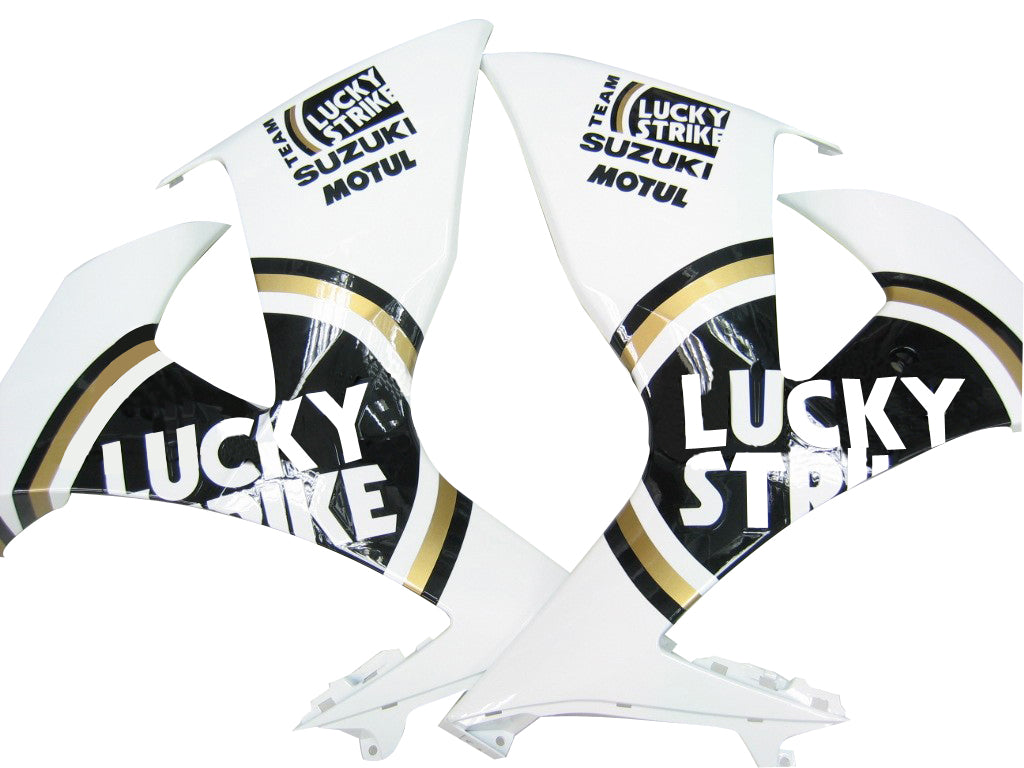 2009-2016 Suzuki GSXR 1000 Blanc Noir Or Lucky Strike Racing Carénages Générique