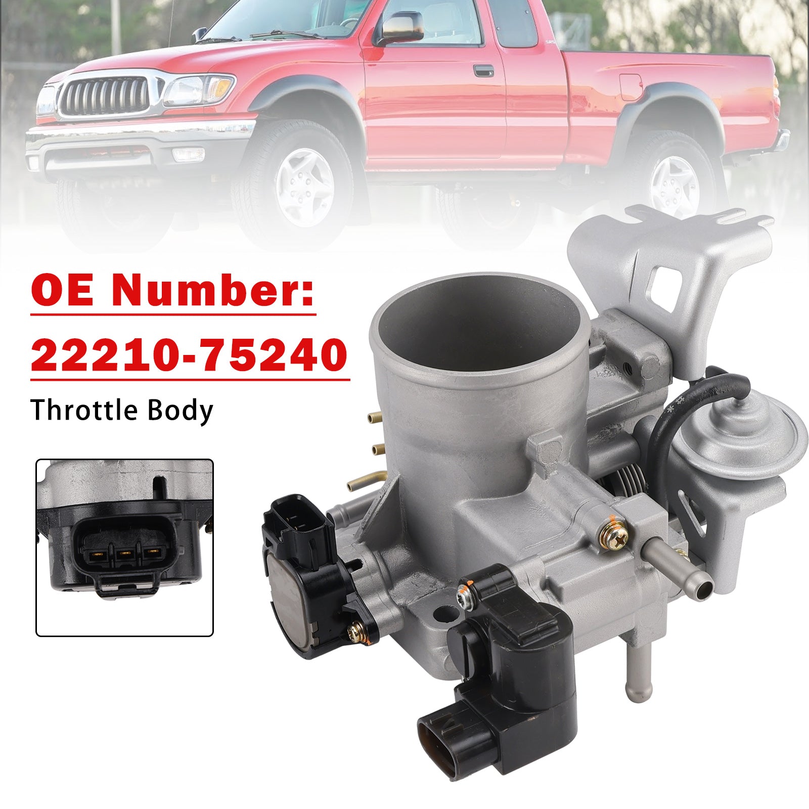 Throttle Body 22210-75240 For Toyota Tacoma 4Runner 2.4L 2.7L 2004-2004