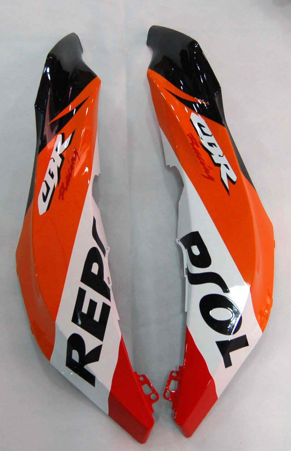 2009-2012 Honda CBR 600 RR zwart en oranje Repsol Racing stroomlijnkappen algemeen