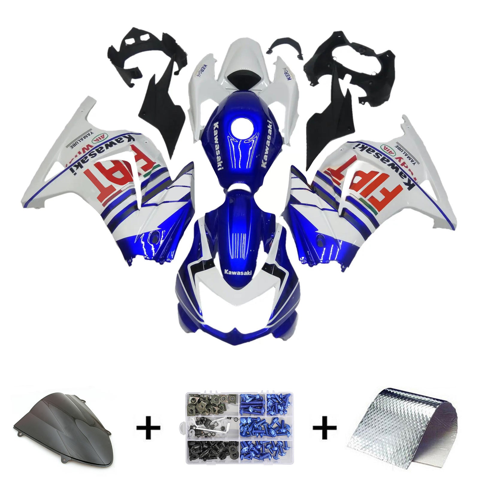 2008-2012 Kawasaki EX250 Ninja250R Injection Fairing Kit Bodywork Plastic