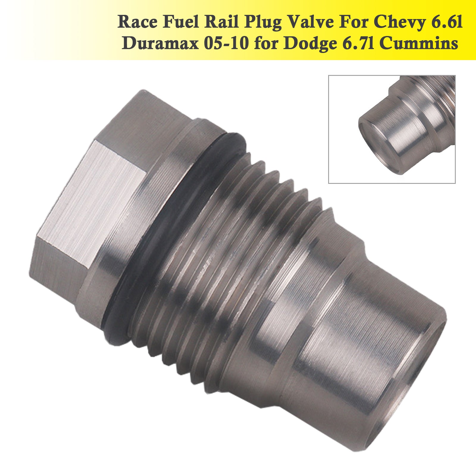 Valve à bouchon de Rail de carburant de course, pour Chevy 6,6l Duramax 05-10 pour Dodge 6,7l Cummins