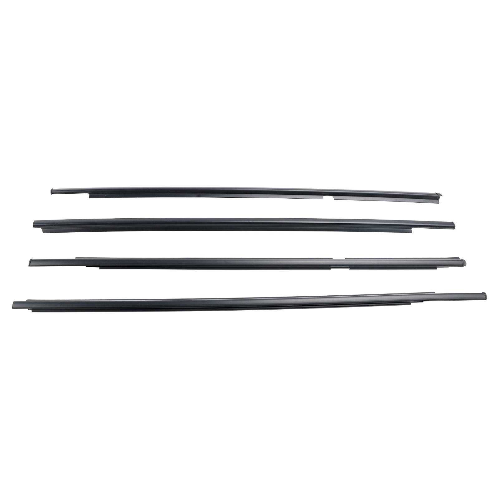 4pcs Outer Door Glass Weatherstrip Moulding For Toyota Yaris Vitz 2005-2010