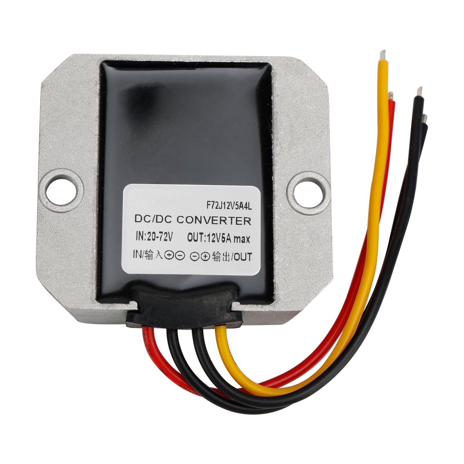 Vodotesný DC 20-72V až 12V 5A 60 W regulátor prevodníka napájania