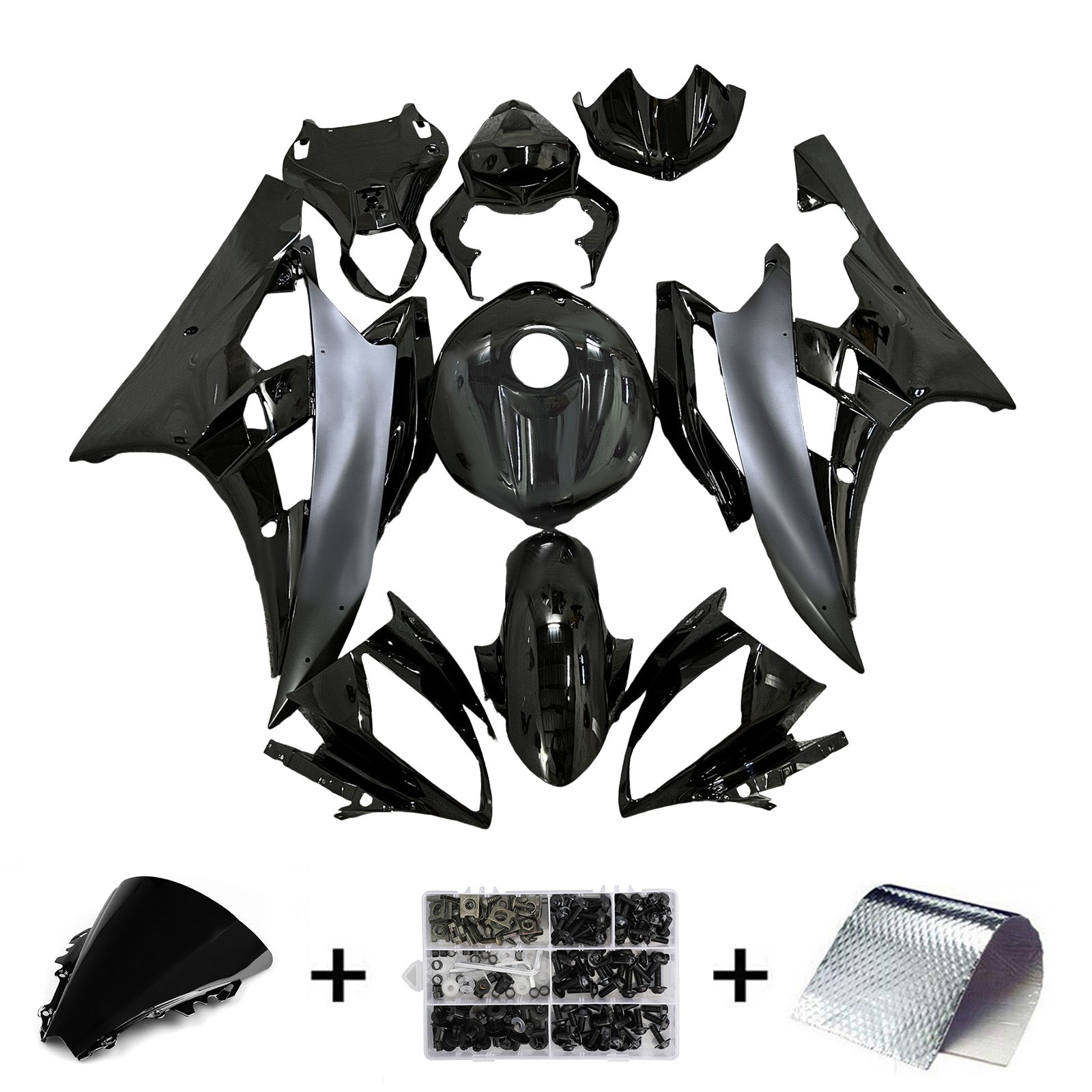 Kit de carénage d'injection carrosserie plastique ABS pour Yamaha YZFR6 YZF-R6 2006-2007