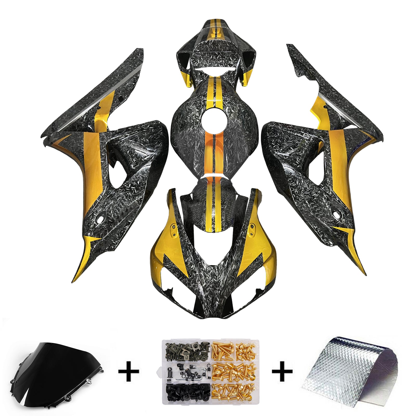 Injektionssats Kit Kroppsverk Plast ABS för Honda CBR1000RR 2006-2007