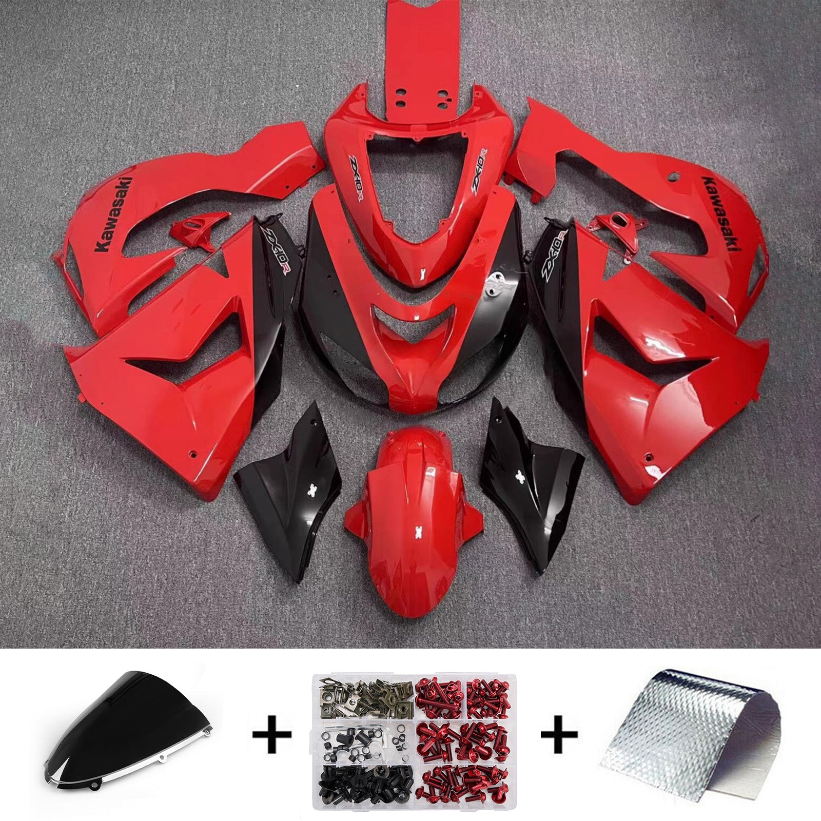 Kit carena iniezione carrozzeria in plastica ABS adatta per Kawasaki ZX10R 2006-2007