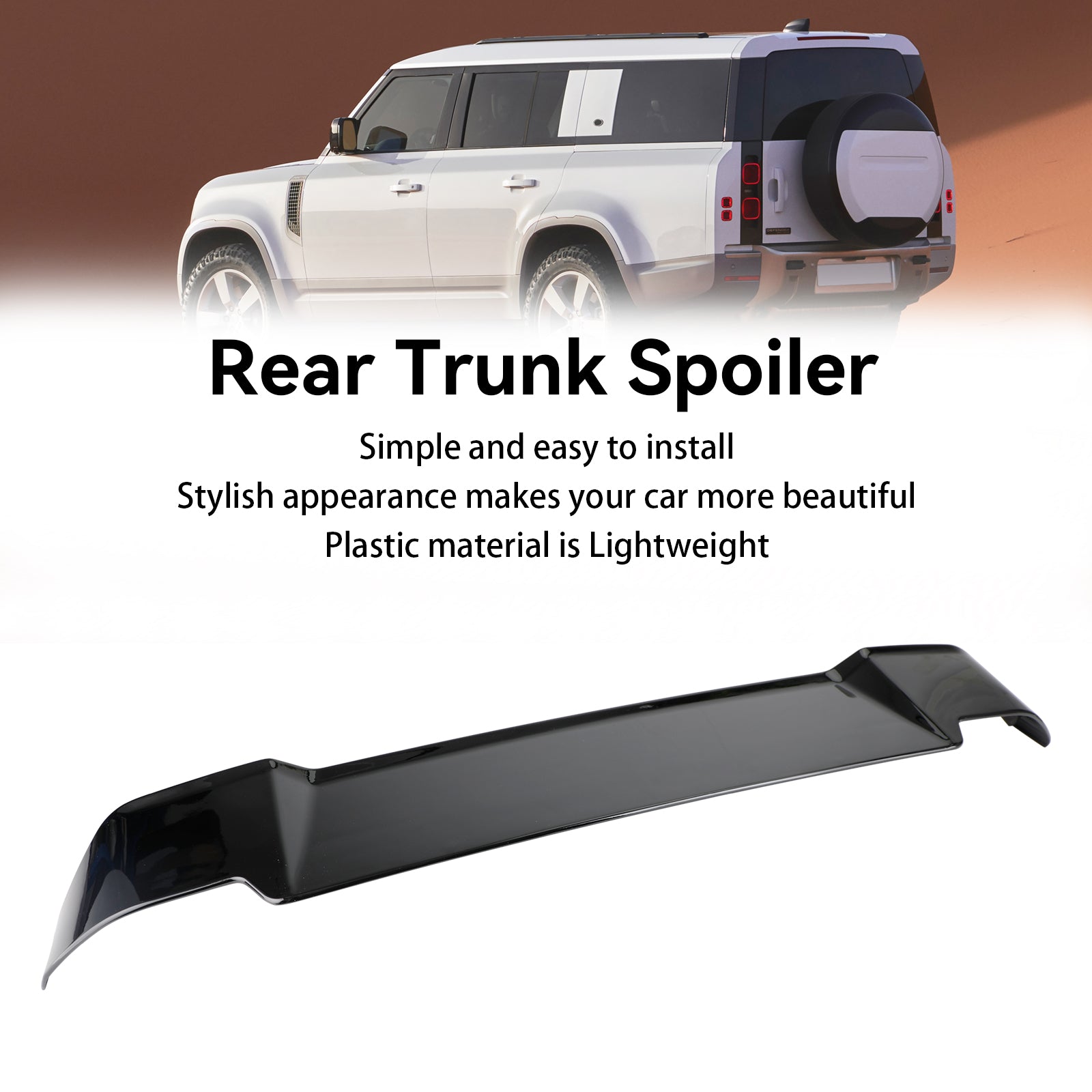 2020-2023 Land Rover Defender L663 Gloss Black Rear Spoiler Roof Wing Lip