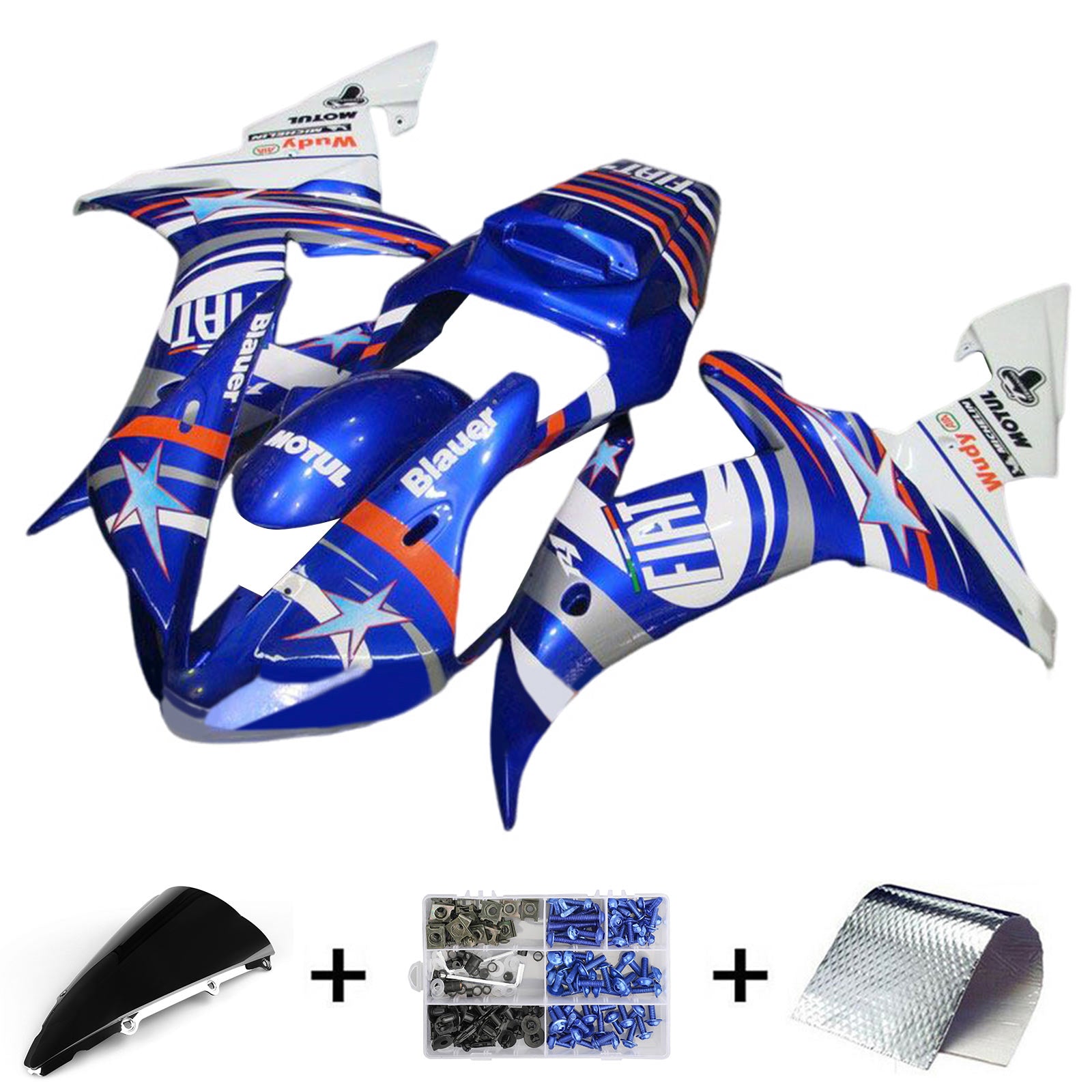 2002-2003 Yamaha YZF 1000 R1 Kit de carénage d'injection carrosserie plastique ABS