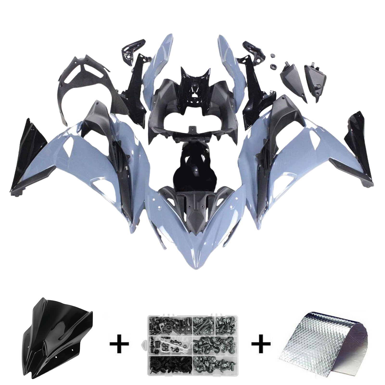 2017-2019 Kawasaki ER6F/Ninja650R Injection Fairing Kit Bodywork Plastic ABS