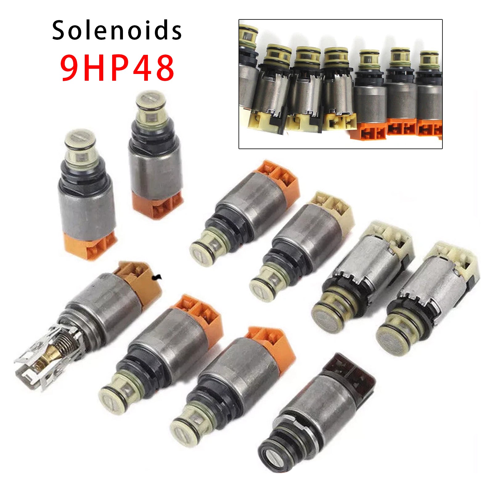 2015-2017 For Chrysler 200 L4 2.4L V6 3.6 10PCS 9HP48 Auto Transmission Gearbox Solenoid Kit 948TE