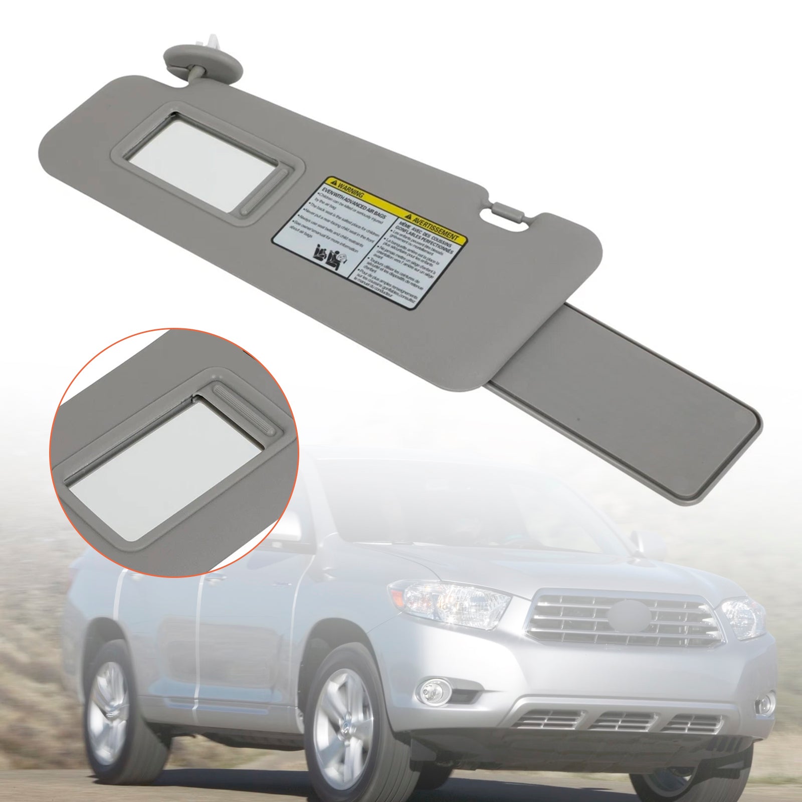 2008-2017 Honda Accord grijze zonneklep links 74320-48500-E0