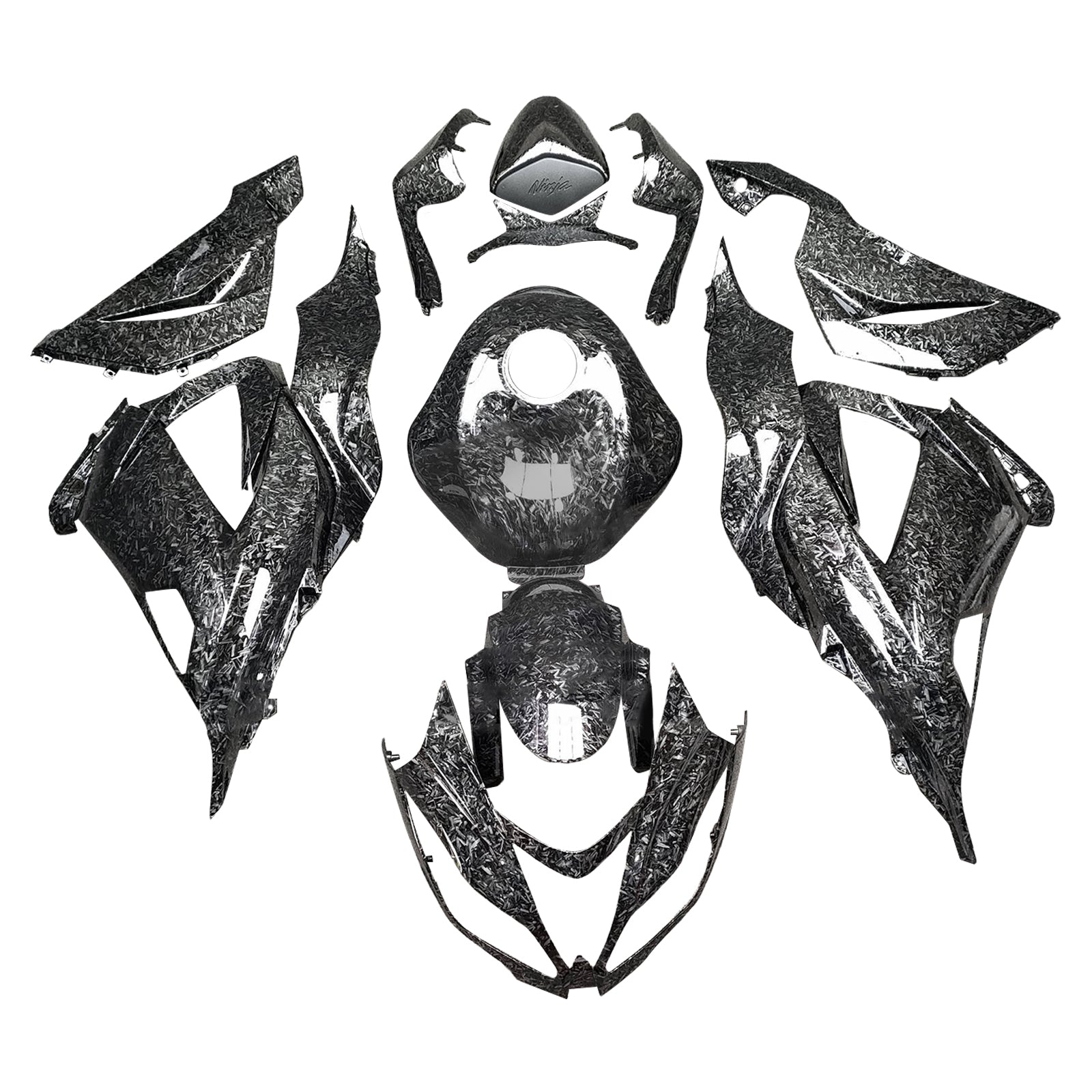 Injeksjon Fairing Kit Bodywork Plast Abs Fit for Kawasaki ZX6R 636 2013-2018