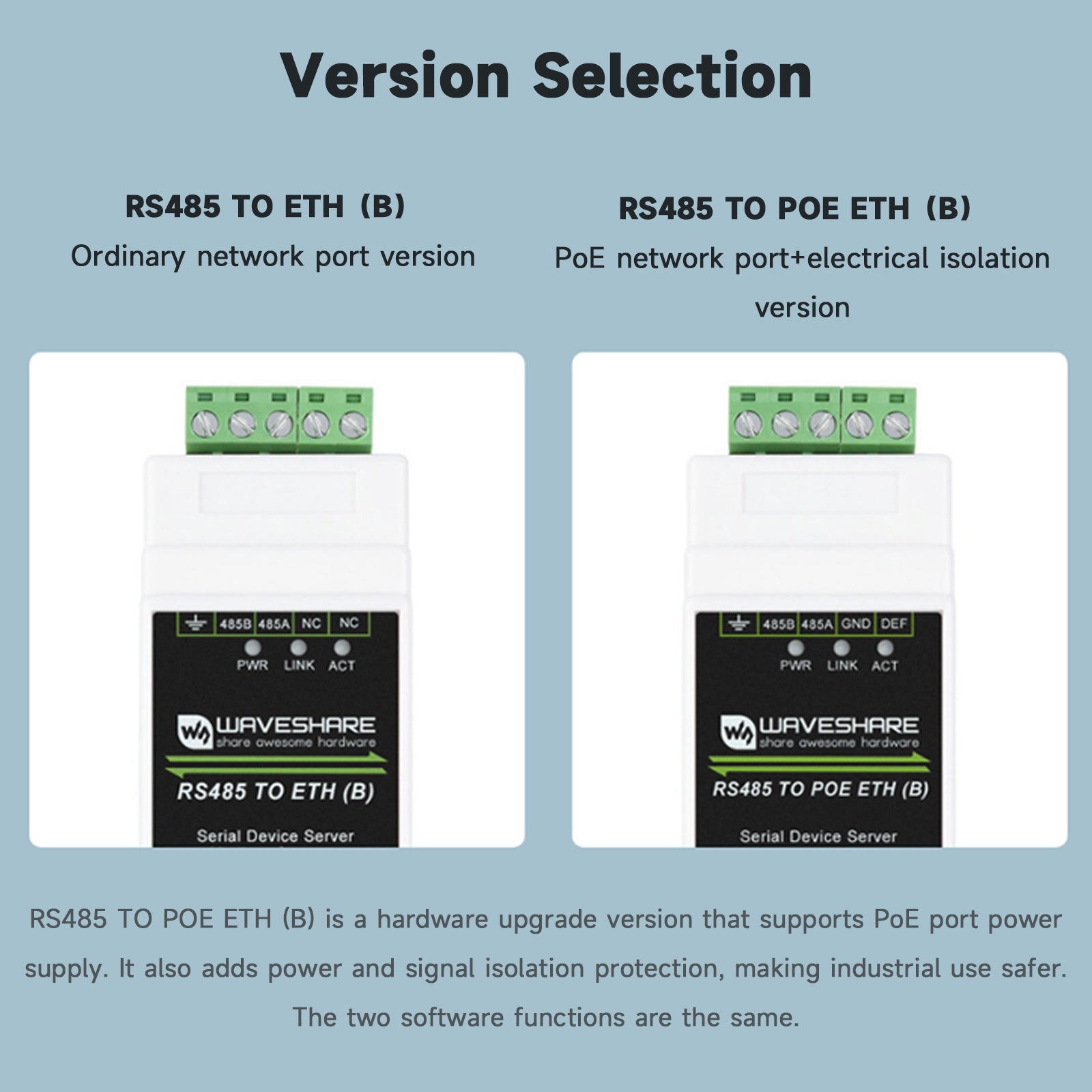 Industrial Grade RS485 to RJ45 Ethernet Module Multi-Host to Serial Port Server