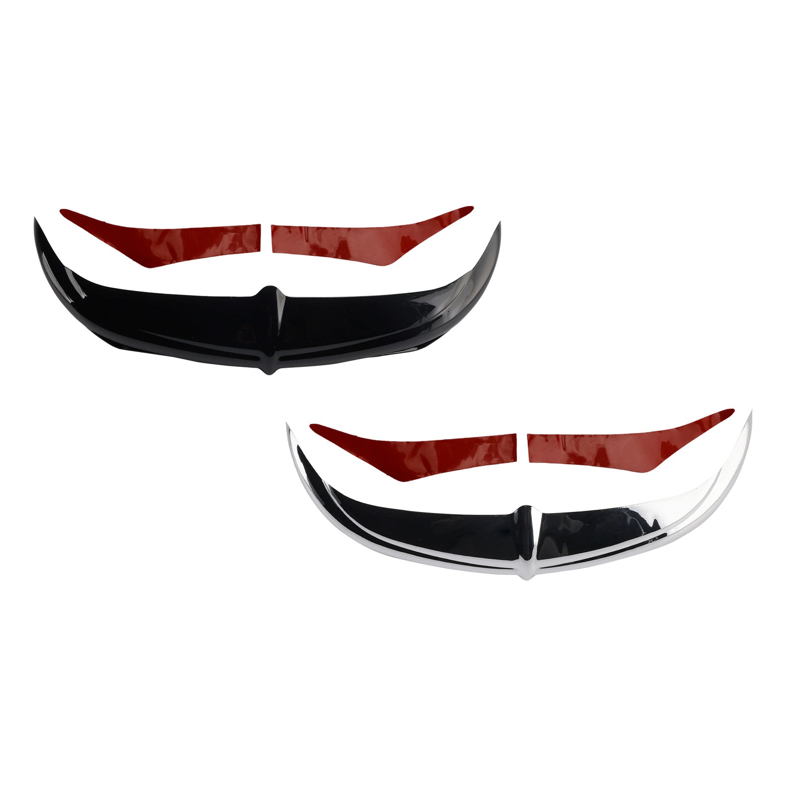 Bat Brow Batwing Fairing Accent Trim For Electra Street Glides Trikes 96-13