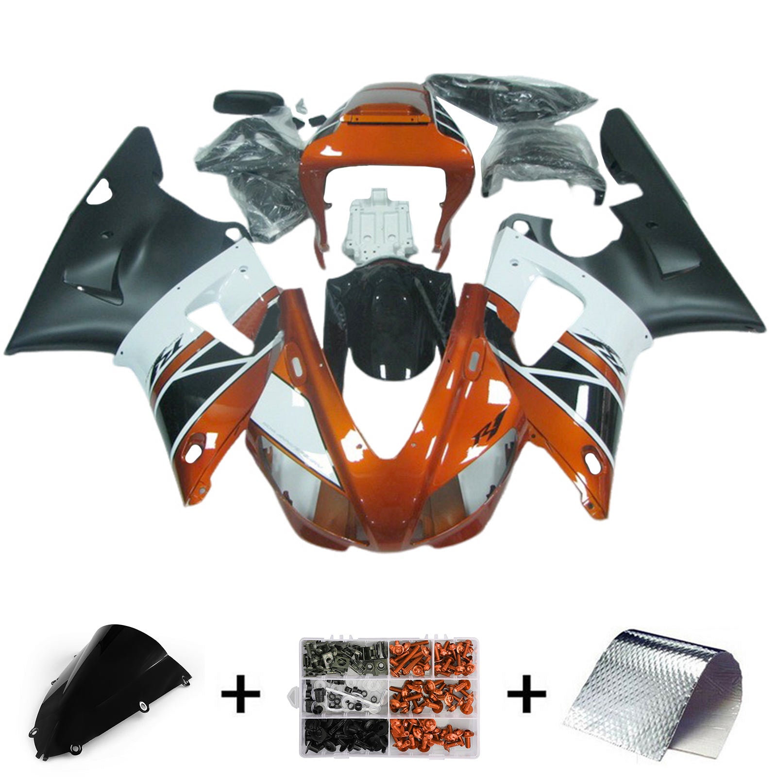 1998-1999 Yamaha YZF-R1 Kit de carénage d'injection carrosserie plastique ABS