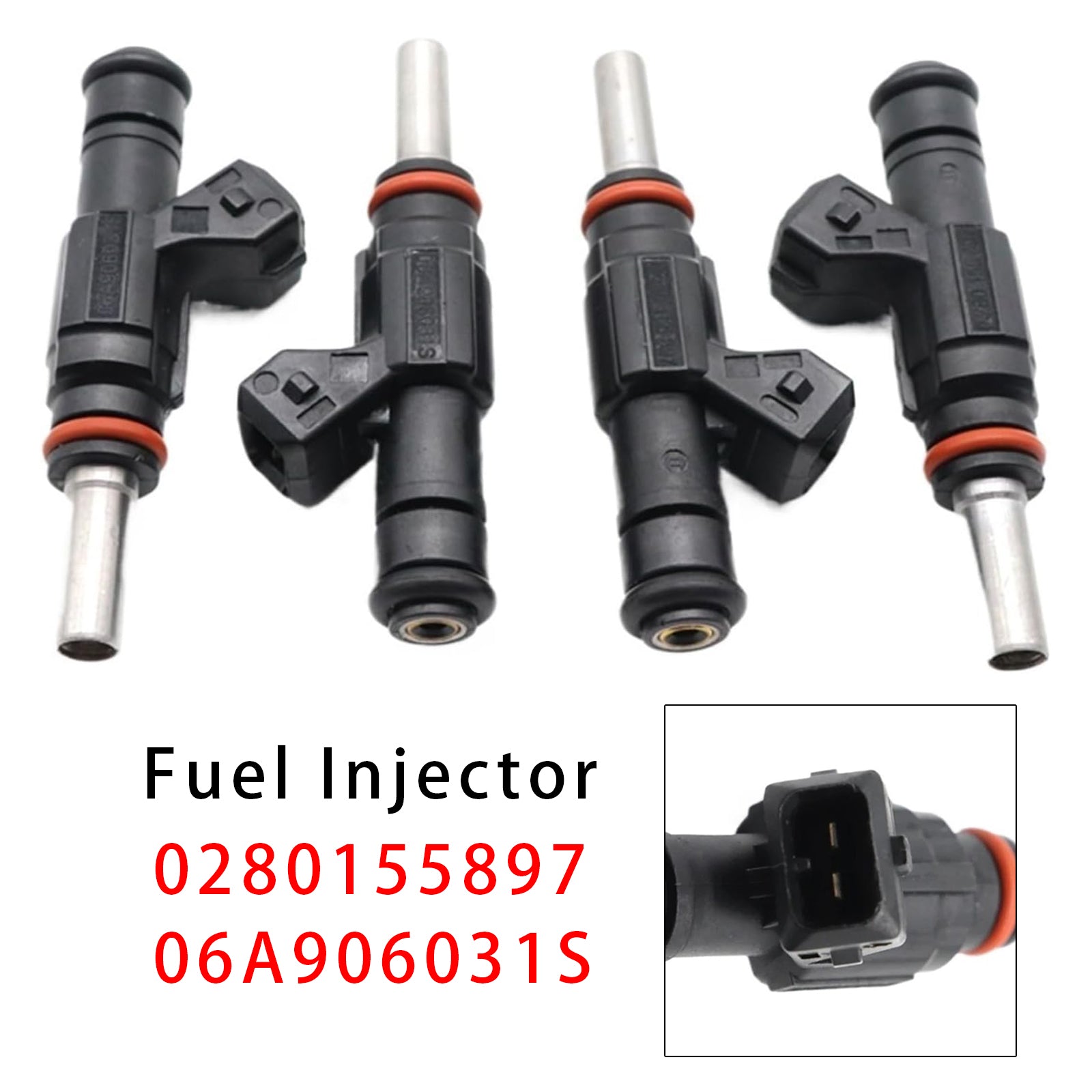 4Pcs Fuel Injector For VW Golf IV Audi TT A3 Seat 1.8T 0280155897 06A906031S