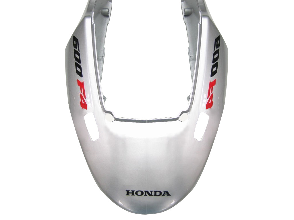 2004-2007 Honda CBR 600 F4i Carénages de course flamme argent et blanc génériques