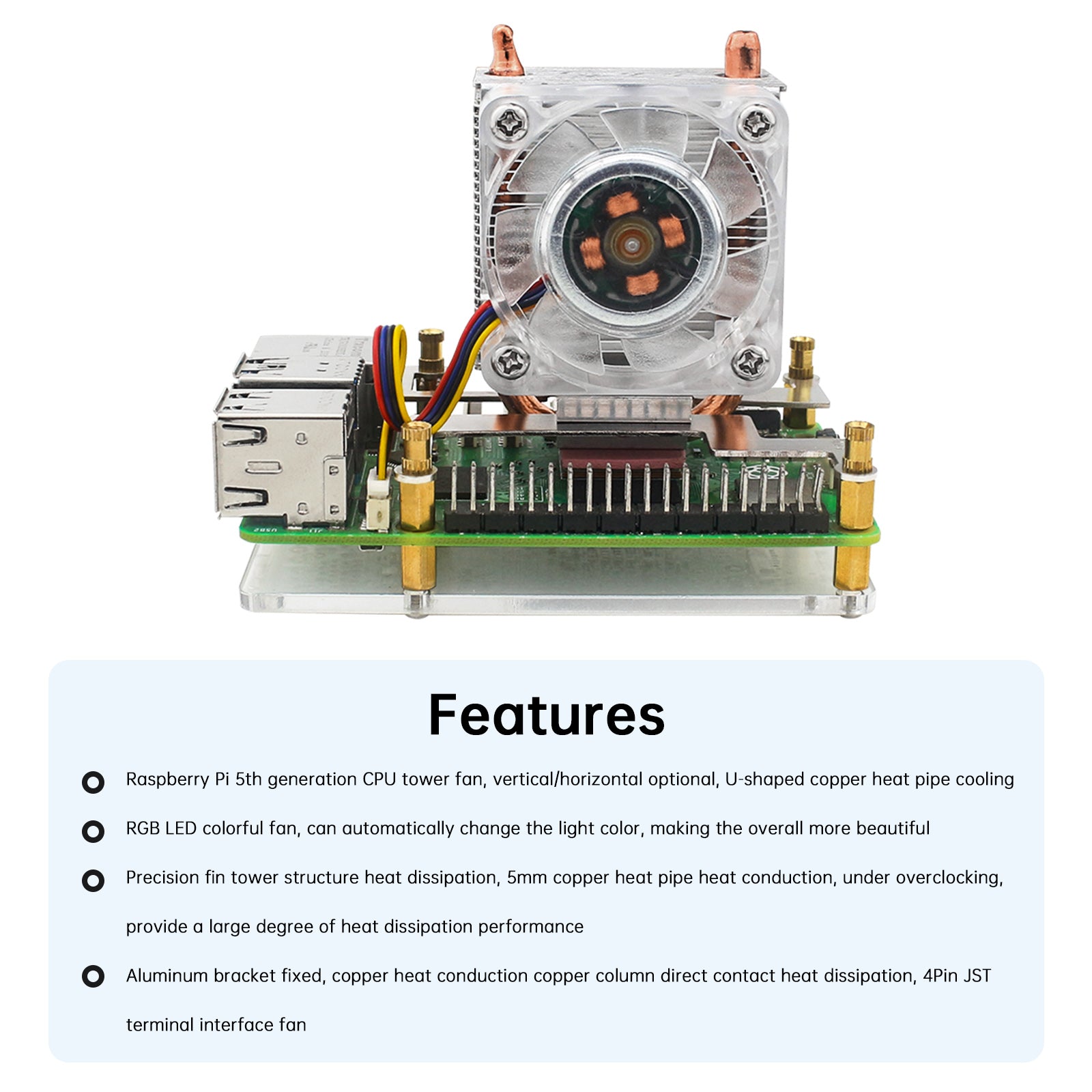 Raspberry Pi 5B Torenventilator Raspberry Ice Tower Radiator Pi5 ICE Koelradiator