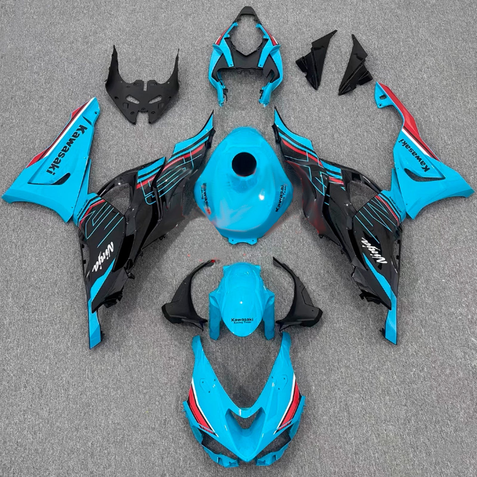 Kit carenatura iniezione carrozzeria in plastica ABS adatta per Kawasaki ZX-6R 2024-2025