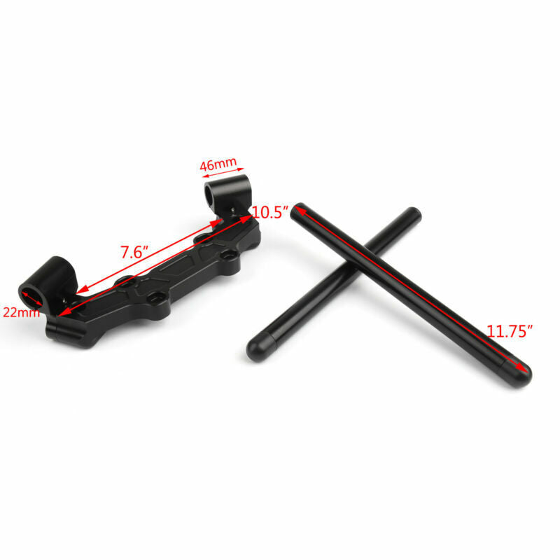 Adapter Handlebar Yamaha FZ-09 CNC & 22mm 13-16 Plate BL Kit Clipon For T4 MT-09