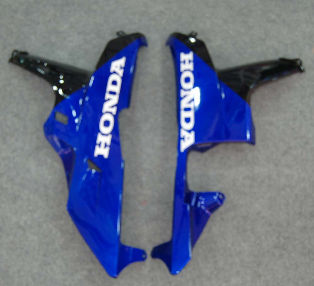 2007-2008 Honda CBR 600 RR Carénages de course flamme noire et bleue générique