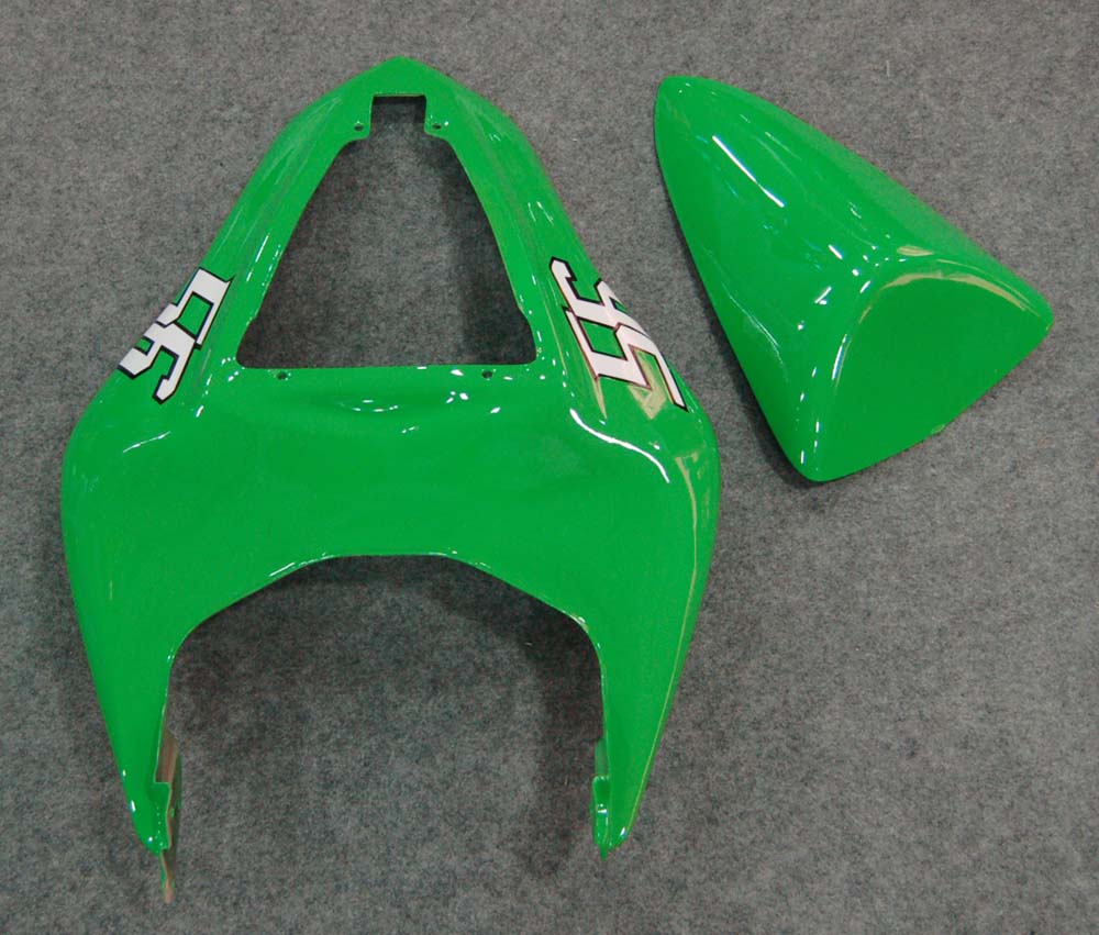 2007-2008 Kawasaki ZX6R ZX636 Fairings Green Black ZX6R Racing Generic