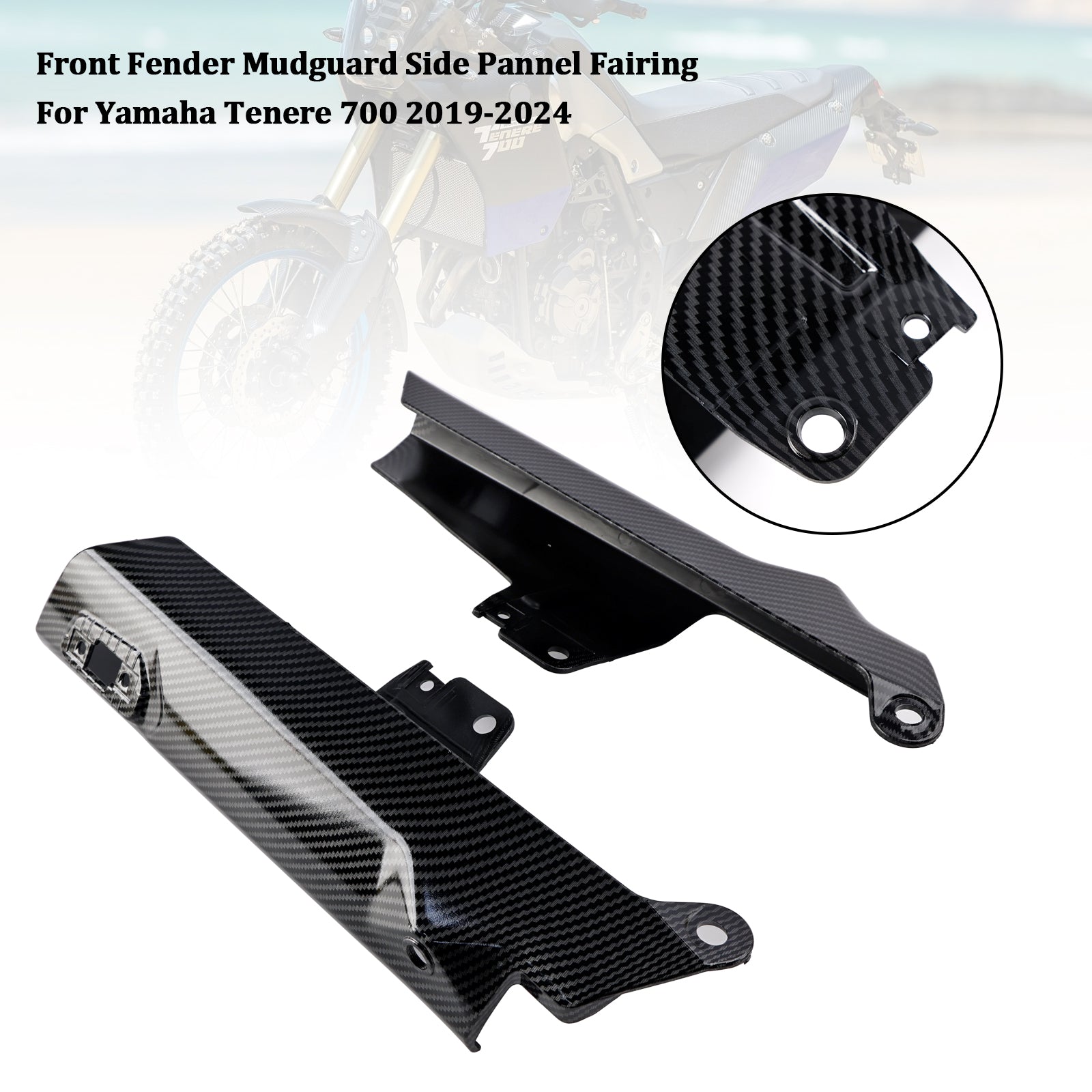 2019-2024 Yamaha Tenere 700 Frente Fender Painel Lateral Protetor de Protetor