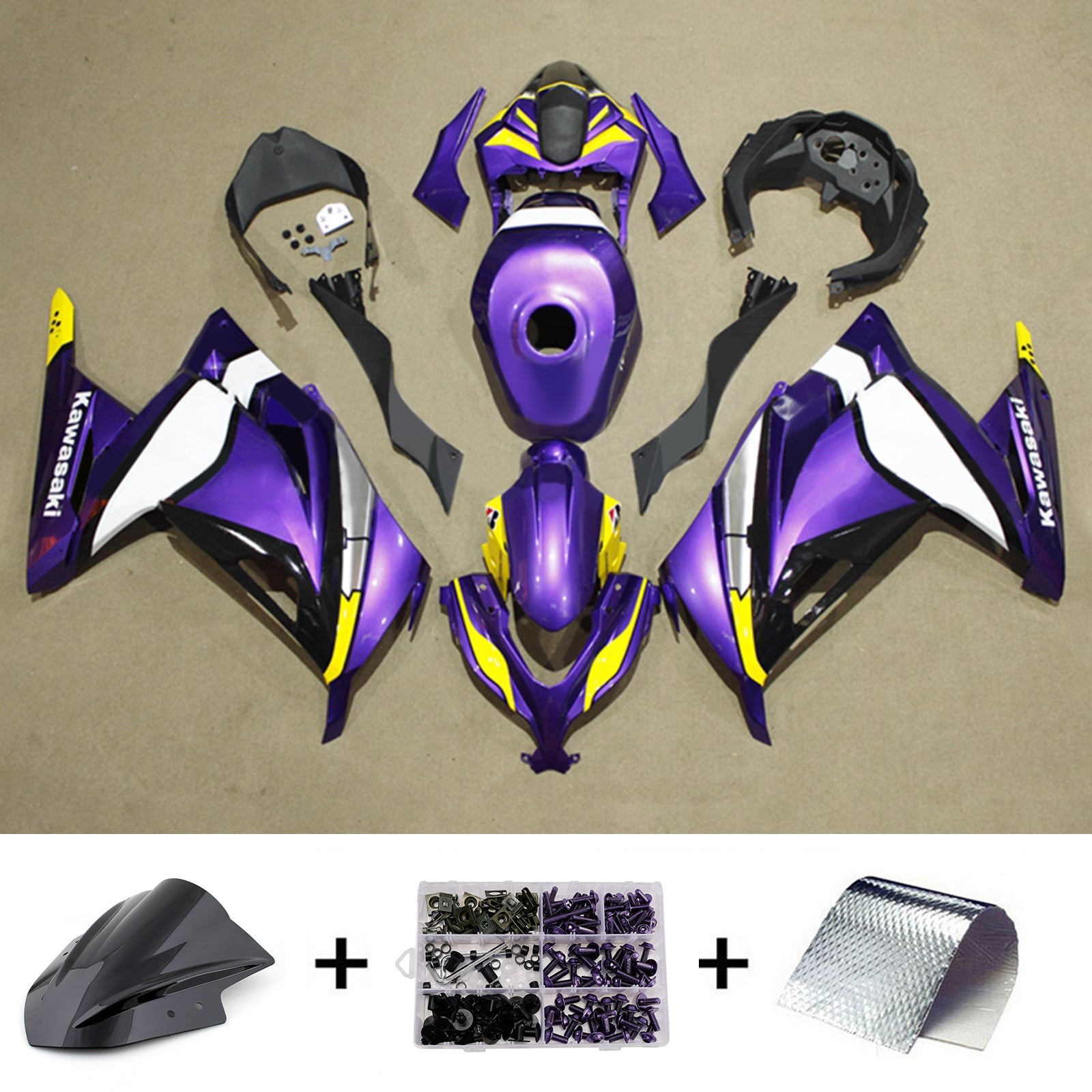 Kit carena iniezione carrozzeria in plastica ABS adatta per Kawasaki EX300 Ninja 300 2013-2024