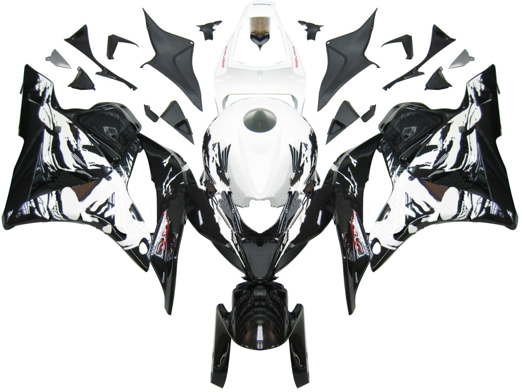 2009-2012 Honda CBR 600 RR Carénages Tribal Racing Noir et Blanc Générique