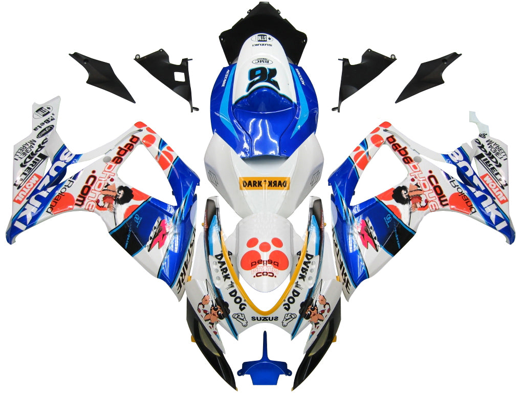 2006-2007 GSXR 600/750 Meerkleurige carrosseriekuip ABS spuitgegoten kunststoffenset Generiek