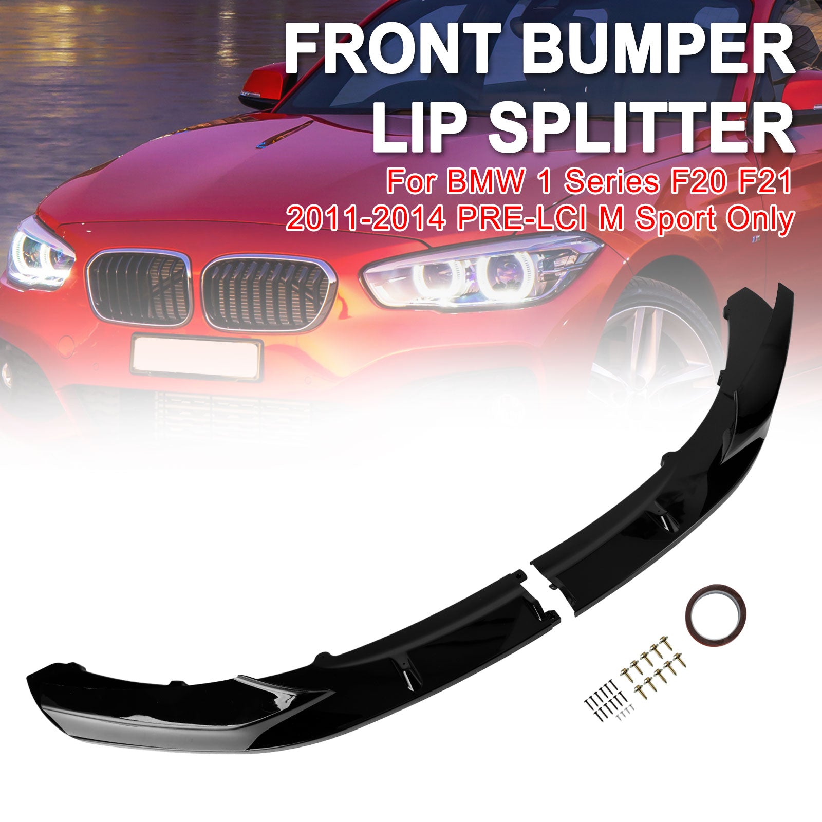 2011-2014 BMW 1 Series F20 F21 Pre-Lci M Performance Front Splitter Lip