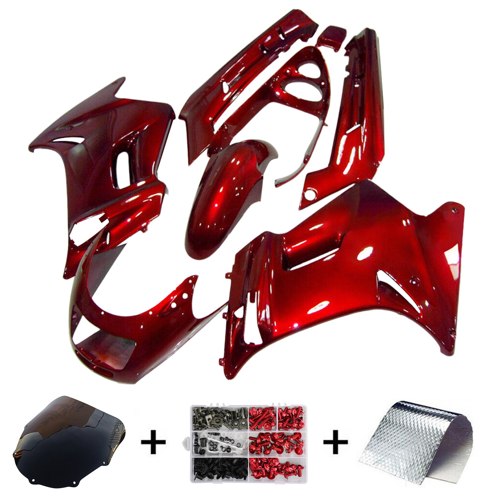 1996-2007 Kawasaki ZZR250 Kit de carénage d'injection carrosserie ABS