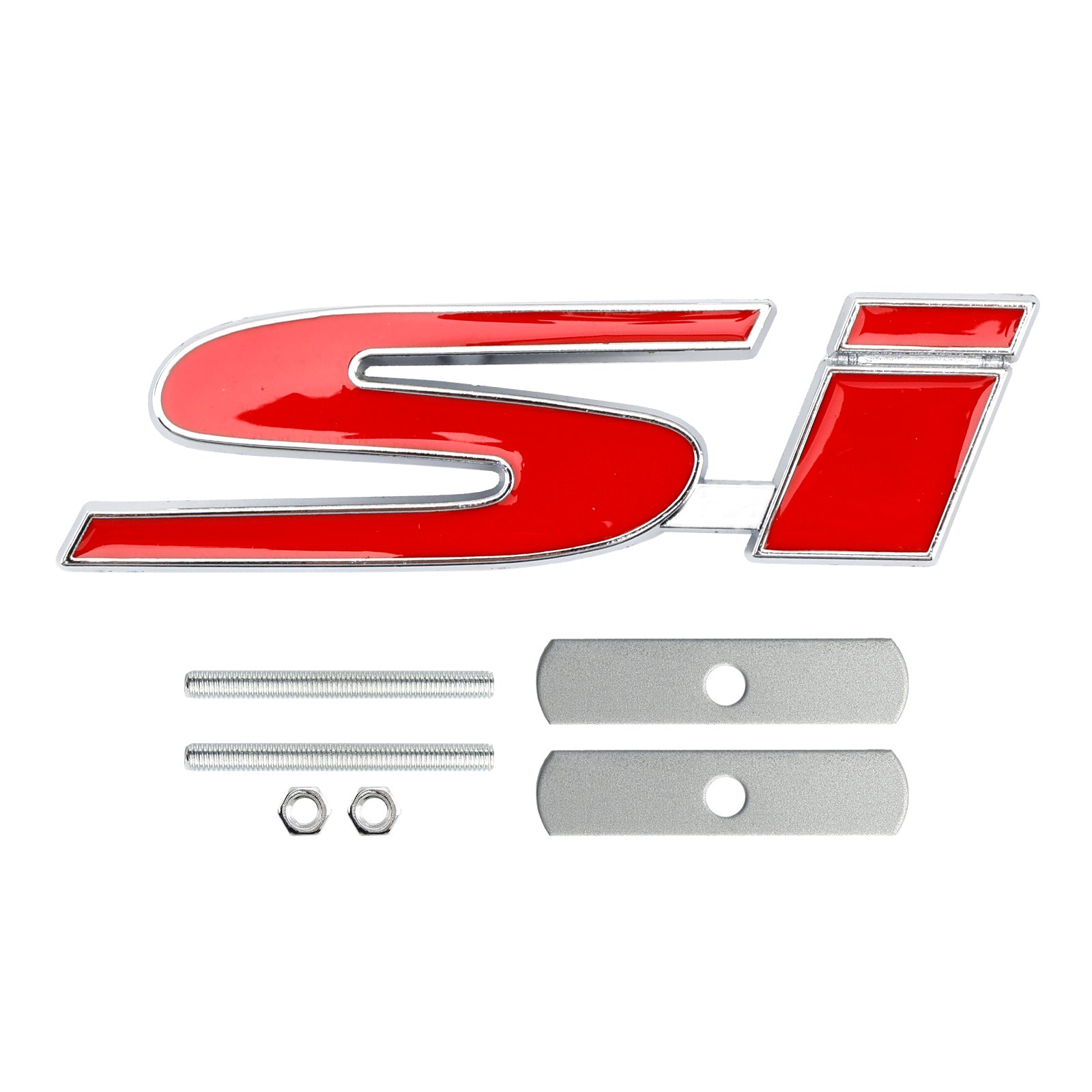 Si voorgrille embleem sticker badge voor Honda rood-zilver