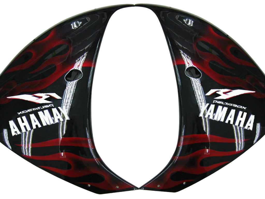 2009-2011 Yamaha YZF-R1 Black & Red Flame Racing stroomlijnkappen algemeen